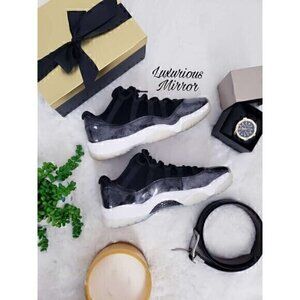 Nike Air Jordan Retro 11 XI Low Baron Black White Graphite 528895-010 Mens Sz 9